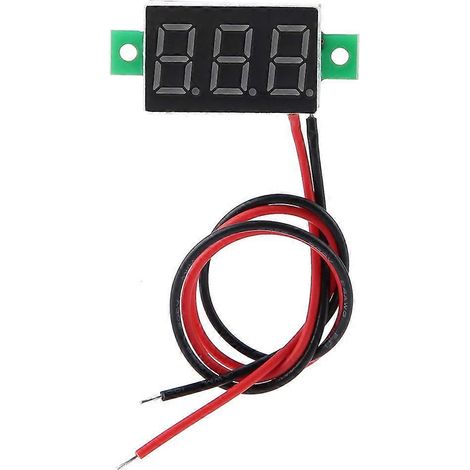 Digitales Voltmeter 0,36 Zoll Zweidraht-Gleichstrom 2,5-30 V Digitales LED-Display Spannungsmesser (Rot)