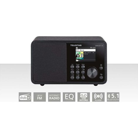 DIRA M 1 A EWF Radio Multifunción Mono Compacta Negro