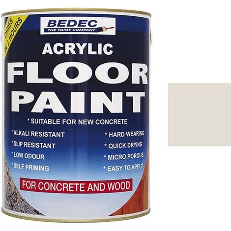 Bedec Acrylic Floor Paint - Light Grey - 1 Litre