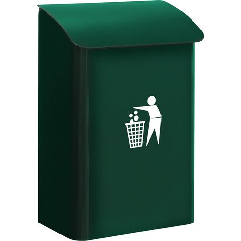 Arregui – Poubelle murale de recyclage en acier zingué 18L – Couvercle facile d’accès – Pour garages et espaces communs intérieurs – Dimensions 42,5x27,5x15,5cm (1/5)