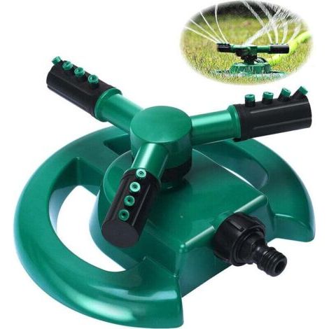 Green Mobility-Arroseur de jardin automatique pour pelouse, système d'arrosage à 3 bras rotatifs à 360° (1/4)