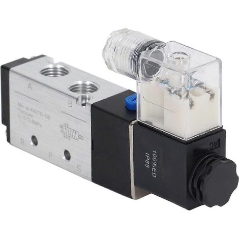 Électrovanne pneumatique, 5 voies, 2 positions, à pilotage interne, réversible, DC220 (1/4)