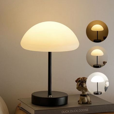 Lampe de salle à manger d'ambiance, rechargeable, trois couleurs, interrupteur tactile, lampe de table de salon de chambre à coucher, lampe de chevet (1/5)