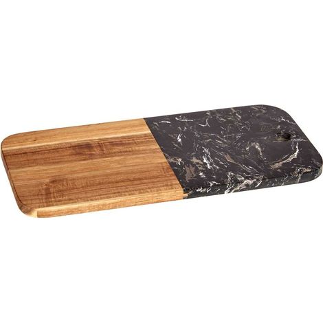 Tabla de cortar de mármol negro de 38x18 cm. (1/3)