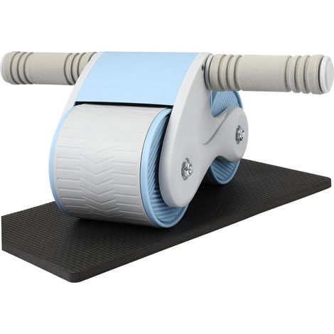 Roue abdominale à rebond automatique avec support pour téléphone et tapis pour genoux, couleur aléatoire (1/5)