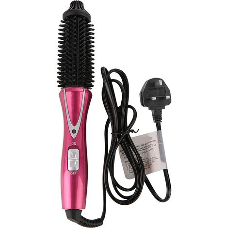 Brosse à friser électrique pliable portable, peigne coiffure beauté, prise UK, outil de coiffure à cheveux bouclés. (1/5)