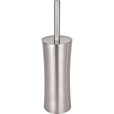 Porte-brosse WC fermé en acier inoxydable mat – Support élégant Ø 10 cm – Hauteur 37,5 cm – Résistant à la rouille pour environnements humides (1/4)