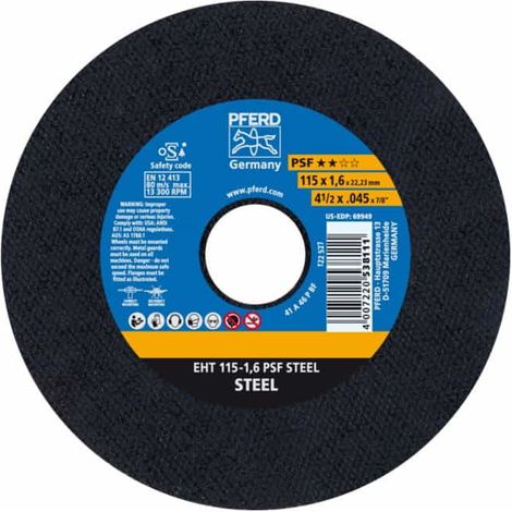 Meule à tronçonner droite A46PPS 178x1,6mm PFERD 1 PCS