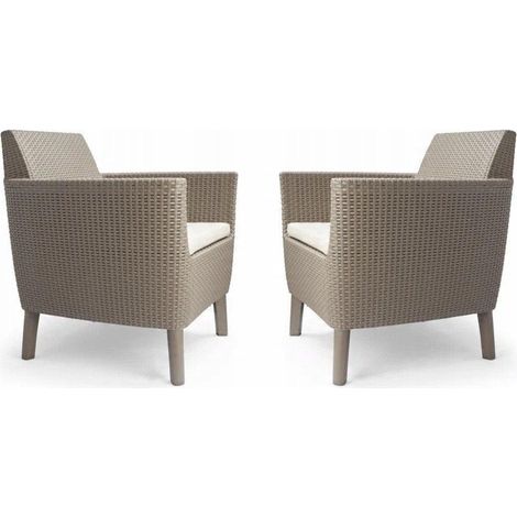 Elizabeth-Arden Salemo Duo chaises de jardin cappuccino (1/3)