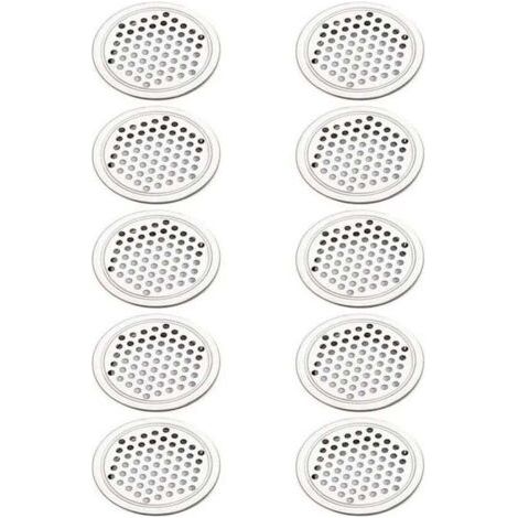20 Pièces Grille Aeration Ronde Inox Grille de Ventilation Aeration Couvercle Cercle pour Armoire Placard Air évacué Grille d'évacuation Ventilation pour Cuisine Meubles Bouche Aération (53mm)