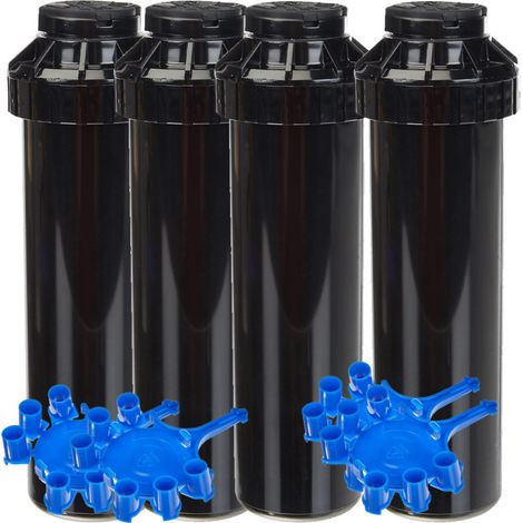 Arroseur Rain Bird 3504PCSAM avec clapet anti-retour Lot de 4 Portée de 4,6 à 10,7 m Arroseur à turbine réglable 3500 3504 (1/5)