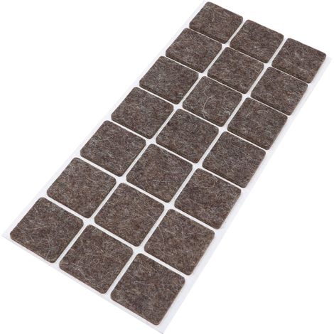 Adsamm® / 21 x feltrini autoadesivi in lana/marrone / 30x30 mm/quadrati/piedini per mobili in feltro naturale extra soft da 3 mm di spessore/pad protettivi per arredi Adsamm® Quality (1/3)