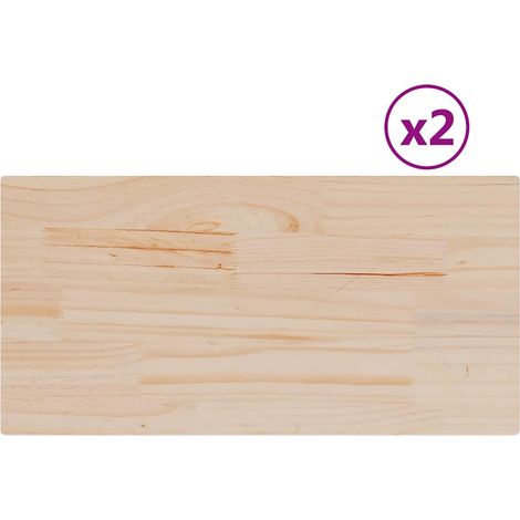 Tischplatten 2 Stk. 60x30x1,7 cm Rechteckig Massivholz Kiefer vidaXL (1/3)