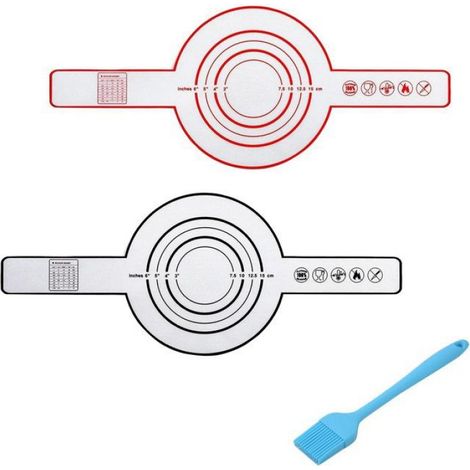 2PièCes SéRies Tapis de Cuisson en Silicone pour Four Hollandais Cuisson Du Pain Tapis de Cuisson AntiadhéSif avec Longue PoignéE (1/4)