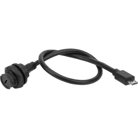 Connecteur USB étanche IP68 MICRO USB femelle mâle avec prise de câble E10MCBFF/MCAM (1 mètre) (1/5)