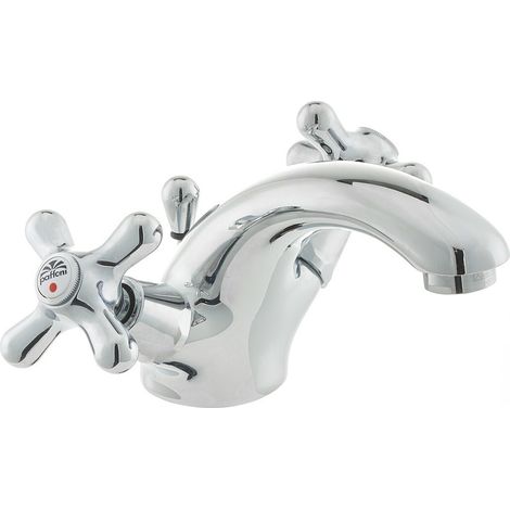 Caño monomando lavabo 114 mm Paffoni Iris IRV075CR Cromo - Iris - Desagüe automático 1"1/4 (1/5)