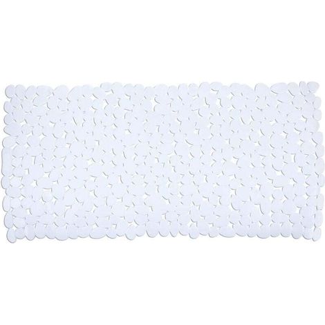 Tapis de baignoire antidérapant, tapis de bain, Paradise, PVC, 71x36 cm, Blanc (1/4)