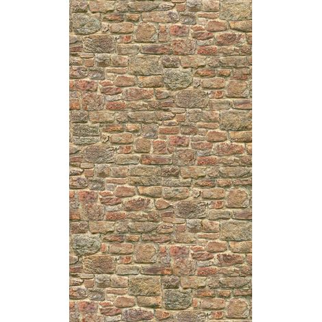 A.S. Creation Fototapete Livingwalls The Wall II 393181 Ein Motiv pro Rolle 2.80 x 1.59 m Steinoptik Orange (1/3)