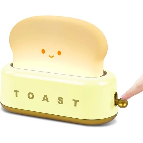 Veilleuse Toast LED Veilleuse Rechargeable Enfant Lampe de Chevet Luminosité Réglable avec Minuterie jardin terrasse extérieur (1/5)