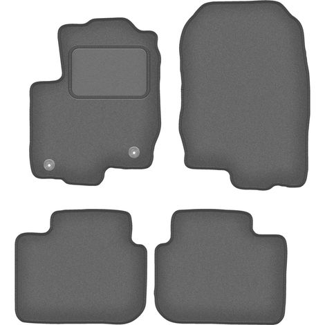 Velours-Graphit-Fußmatten für: Mitsubishi Colt VI HB 5D (2004-2008)