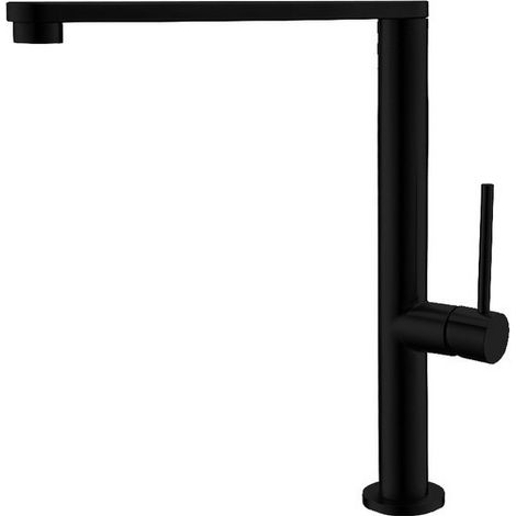 Miscelatore cucina nero opaco canna girevole quadrata K-9300B