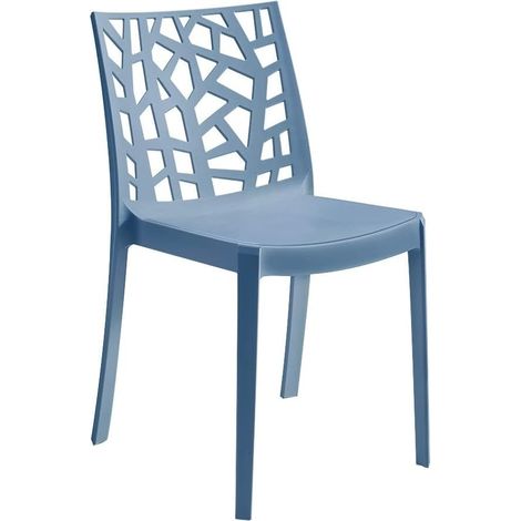 GLOUPIE Sedia Matrix In Polipropilene Blu, Dim. 55 x 47 x 82 Cm, Peso 4 Kg, Per Interno Ed Esterno, Made In Italy,Impilabili (1/5)