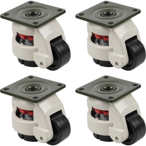 Roulettes de Nivellement Rétractable 500KG pour Établi, Roulettes pivotantes, pour machine industrielle Gd-60F roulettes en nylon à usage intensif (1/4)
