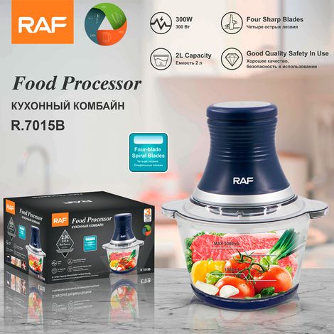 Hachoir à viande multifonctionnel en verre, conforme aux normes européennes - Appareil de cuisine électrique - Robot culinaire pour bébé - Mixeur - 2 L (1/5)