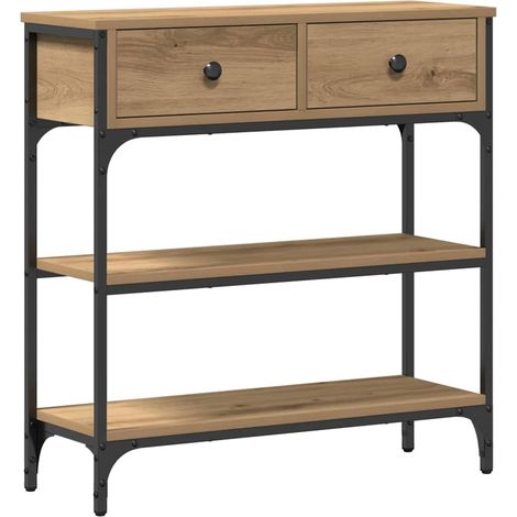 Maison Exclusive - Tavolo consolle Rovere artigianale 72.5 x 25 x 75 cm (1/5)