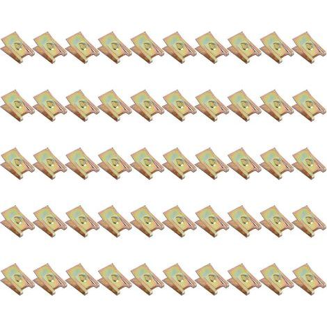 50 vis à ressort en métal couleur bronze pour panneaux de porte de voiture. clips en U (1/5)