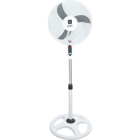 Ventilateur sur pied 40 cm  Ventilateur avec tête oscillante à 3 vitesses  Hauteur réglable jusqu'à 1,3 m  Puissance 45 W  3 (1/5)