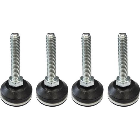 verstellbare Nivellierfüße mit PTFE-Teflon-Pad und verstellbarem Druckknopfstopper für Möbel, Werkzeuge, Tische, Büros, Gemeinschaftseinrichtungen und Freizeitbereiche, M8x40 mm (1/4)