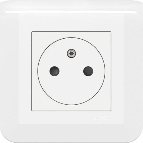 Legrand - Lot de 6 prises de courant Surface Mosaic blanc complet avec plaque