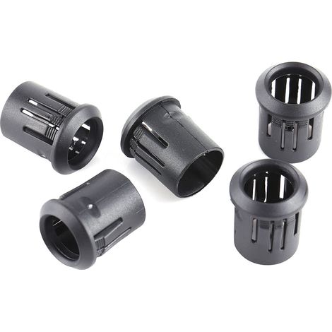 Support de lampe LED 10mm, 50 pièces douille diode, clip nylon noir, fixation par perçage, anneau de montage pratique (1/2)