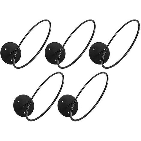 Lot de 5 supports muraux pour ballons de basket-ball, football, volley-ball et autres ballons d'exercice. (1/4)