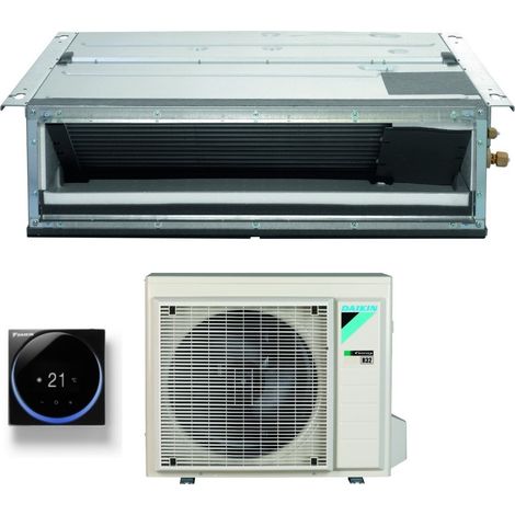 Daikin – Climatiseur gainable 12000 BTU – Inverter R-32 – Classe A – Débit d'air 8,7 m³/min – Niveau sonore 53 dB(A) – Wi-Fi en option