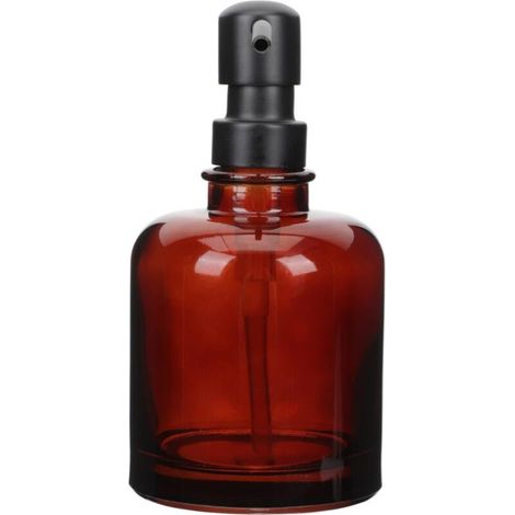 Bardusch-Flacon à shampoing en verre ambré de 350 ml avec pompe inox, pour usage domestique ou hôtelier en salle de bain (1/5)