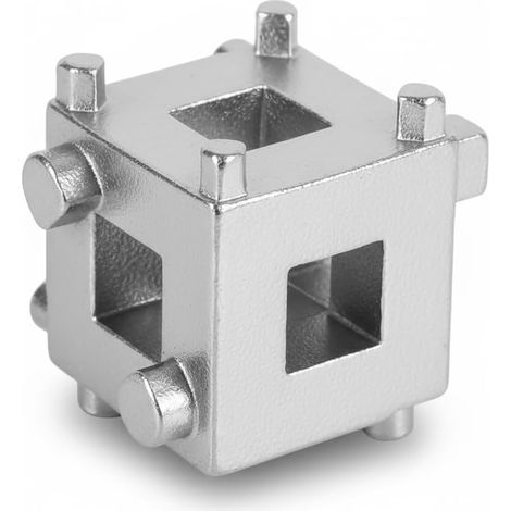 3/8 Outil de dissipateur de piston de frein à disque, véhicule de voiture universel lecteur arrière Frein à disque Piston Outil de dissolvant à coulisse Vent arrière Cube adaptateur à coulisse, Argent (1/5)