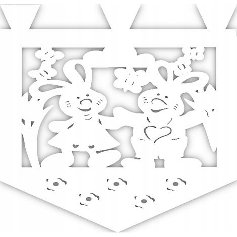 Durchbrochener Osterhasen-Frühlingsküchenvorhang