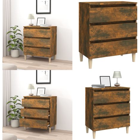 Sideboard Räuchereiche 60x35x69 cm Holzwerkstoff - Schreibtisch - Regal - Wohnzimmermöbel - Holzmöbel - Sideboard - Home & Living (1/5)