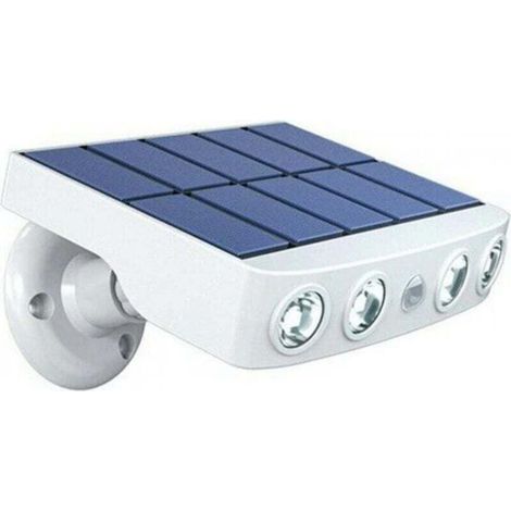 Lampe solaire d'extérieur étanche et réglable avec détecteur de mouvement - Panneau de charge rapide de haute qualité - 4 LED COB blanc froid, 500 lumens - IP65, allumage automatique, chaleur, pluie, (1/5)