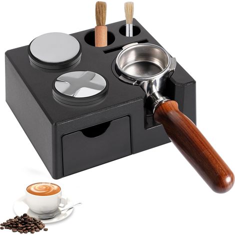 Stazione di pressatura del caffè regolabile 51-58 mm, stazione di pressatura del caffè, stazione del caffè per accessori da barista, con piedini antiscivolo per macchine da caffè per baristi, bar, cas