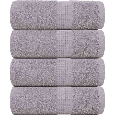 Serviettes d'invités FROGN, lot de 4, grises, 30 x 50 cm, 360 g/m²