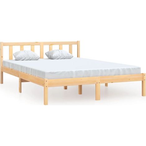 Maison Exclusive - Cadre de lit sans matelas bois massif 140x200 cm