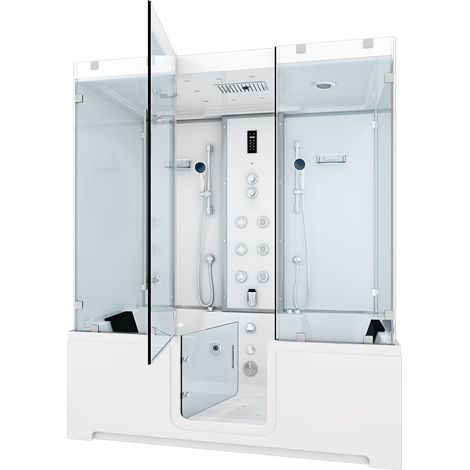 Kombination Badewanne Dusche K88-WS-EH-A-EA Duschtempel 100x180 cm OHNE Zusatzoption (1/5)
