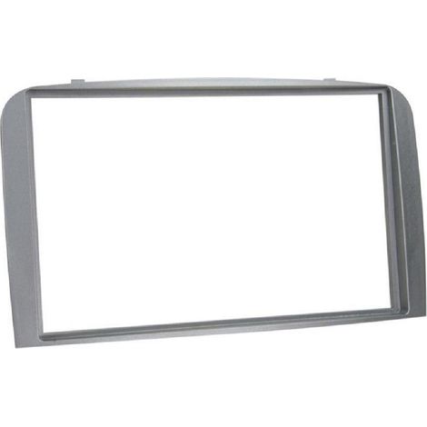 Support autoradio 2Din compatible avec Alfa Romeo 147 00-10 GT 04-10 argent clair