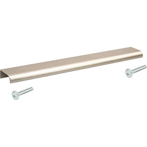 Poignée de meuble acier finition chrome poli 180mm entraxe 160mm à visser Argent Design Extra Plate Moderne Cuisine Salle de bain Salon (1/4)