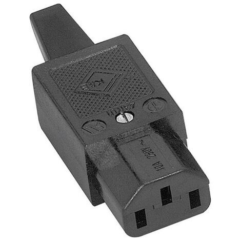 k-b Série 43 Connecteur IEC noir robuste 2 broches (1/5)