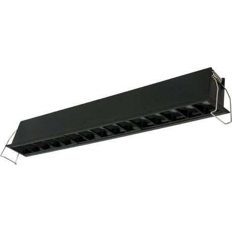 Spot linéaire LED encastré 30W - UGR18 - IRC90 - Puce OSRAM - - Blanc Neutre - Noir (1/5)