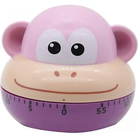 Minuteur de cuisine mécanique Cute Monkey Machinery 60 minutes avec aimant (violet) (1/4)